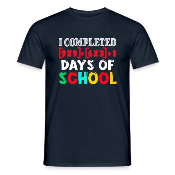 100e jour de mathématiques terminé 100 jours d’école - T-shirt homme - marine - Devant - AI Model Male 178 light (178cm)