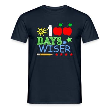 Pencil 100th Day Wiser 100 Days Of School - Men's T-Shirt - navy - Front - AI Model Male 178 light (178cm)