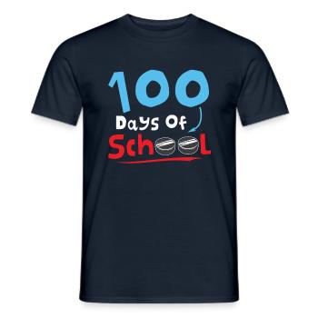 Hockey Happy 100th Day 100 Days Of School - Men's T-Shirt - navy - Front - AI Model Male 178 light (178cm)