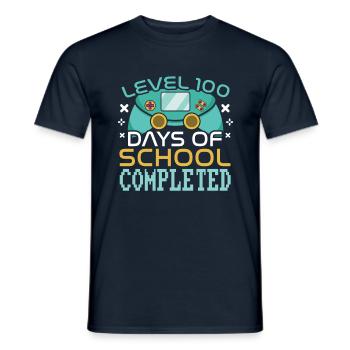 Level 100th Day Completed Game 100 Days Of School - Men's T-Shirt - navy - Front - AI Model Male 178 light (178cm)
