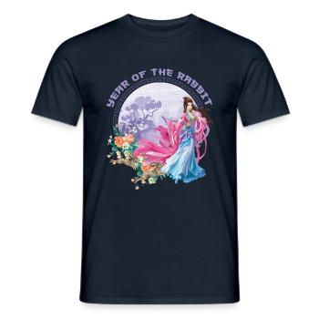 Majestic Rabbit 2023 Year Happy Chinese New Year - Männer T-Shirt - Navy - Vorne - AI Model Male 178 light (178cm)