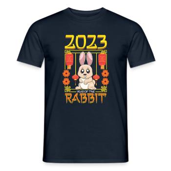 Happy Chinese New Year Of Rabbit 2023 New Year - Männer T-Shirt - Navy - Vorne - AI Model Male 178 light (178cm)
