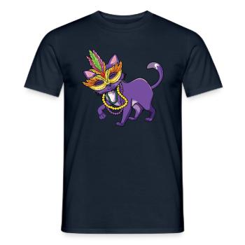 Kawaii Cat Festival Parade Beads 2023 Mardi Gras - Männer T-Shirt - Navy - Vorne - AI Model Male 178 light (178cm)
