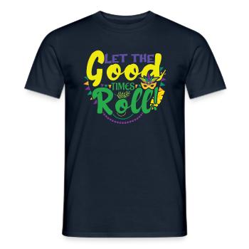 Mask Roll Mardi Festival Parade Beads Mardi Gras - Männer T-Shirt - Navy - Vorne - AI Model Male 178 light (178cm)