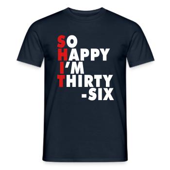 Drôle d’âge de naissance 20 ans heureux j’ai 20 ans - T-shirt homme - marine - Devant - AI Model Male 178 light (178cm)