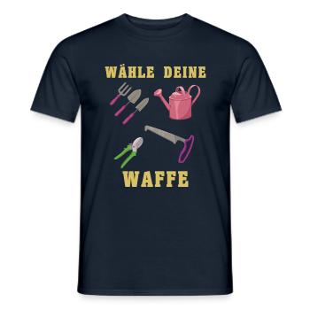 Wähle Deine Waffe Gartenwerkzeug Lustiges Gärtner - Männer T-Shirt - Navy - Vorne - AI Model Male 178 light (178cm)