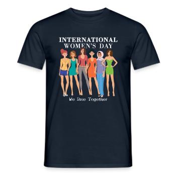 International Womens Day Rise Feminism - Men's T-Shirt - navy - Front - AI Model Male 178 light (178cm)