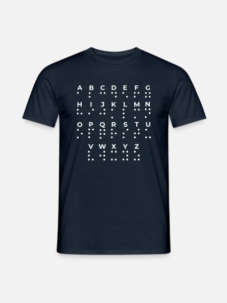 Braille Love Braille Sprache Braille-Alphabet - Männer T-Shirt - Navy
