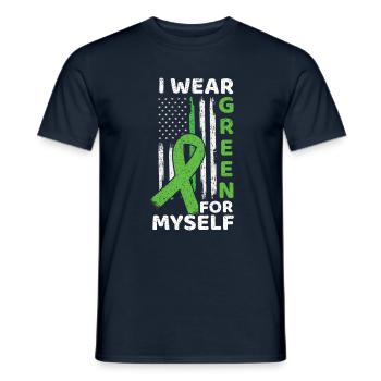 Ich trage Green Kidney Disease Awareness Month - Männer T-Shirt - Navy - Vorne - AI Model Male 178 light (178cm)