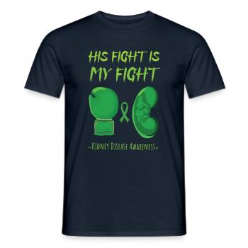 Son combat Wear Green Kidney Disease Awareness - T-shirt homme - marine - Devant - AI Model Male 178 light (178cm)