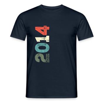 Seit 2014 Jahr 2014 Retro 2014 Jahrgang 2014 - Männer T-Shirt - Navy - Vorne - AI Model Male 178 light (178cm)