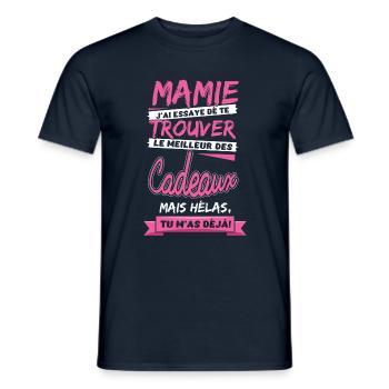 Grandmom We Tried Find Funny Quote Mother's Day - Men's T-Shirt - navy - Front - AI Model Male 178 light (178cm)