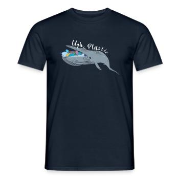 Trauriger Wal rettet die Natur Ozeane Tag der Erde - Männer T-Shirt - Navy - Vorne - AI Model Male 178 light (178cm)