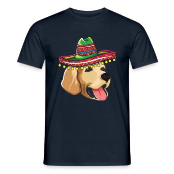 Haustier Hund Retriever Lustig Taco Happy Cinco De Mayo - Männer T-Shirt - Navy - Vorne - AI Model Male 178 light (178cm)