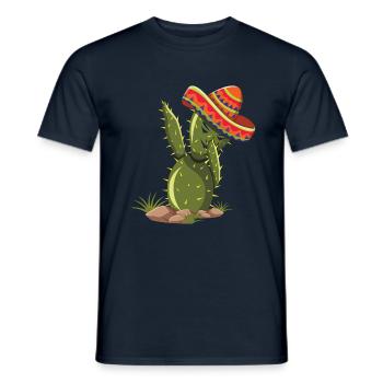 Tupfen Sie Kaktus Taco Happy Cinco De Mayo - Männer T-Shirt - Navy - Vorne - AI Model Male 178 light (178cm)