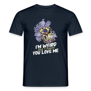Weird Halloween Muertos Day Of Dead Sugar Bone - Men's T-Shirt - navy - Front - AI Model Male 178 light (178cm)
