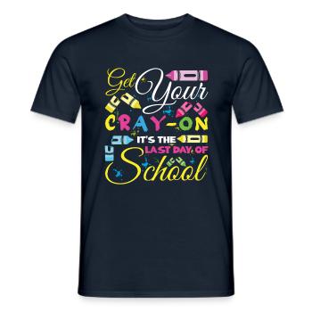 Color Bye School Out Last Class Student Teacher - Men's T-Shirt - navy - Front - AI Model Male 178 light (178cm)