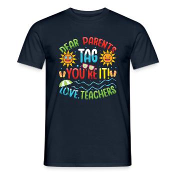 Bye School Out Happy Last Class For Teacher Summer - Men's T-Shirt - navy - Front - AI Model Male 178 light (178cm)