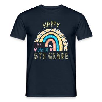 Bye Happy Last Class 5th Grade Teacher Student - Men's T-Shirt - navy - Front - AI Model Male 178 light (178cm)