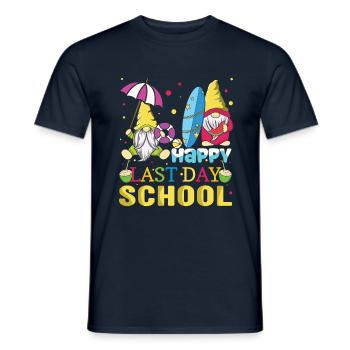 Tschüss Schule Glückliche letzte Klasse Lehrer Schüler Gnom - Männer T-Shirt - Navy - Vorne - AI Model Male 178 light (178cm)