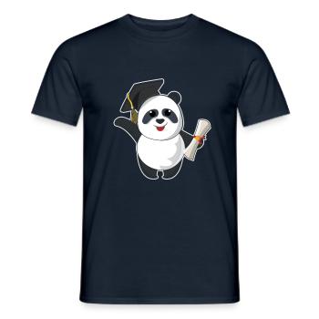 Panda Graduate Graduating 2023 Graduation - Men's T-Shirt - navy - Front - AI Model Male 178 light (178cm)
