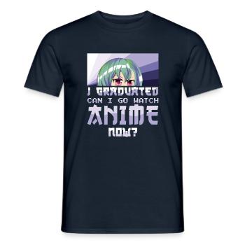 Love Anime Graduate Graduating 2023 Graduation - Men's T-Shirt - navy - Front - AI Model Male 178 light (178cm)