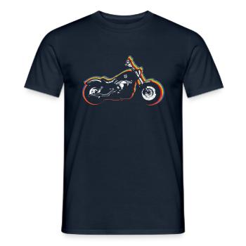 Moto Gay LGBTQ Arc-en-ciel LGBT Pride Mois - T-shirt homme - marine - Devant - AI Model Male 178 light (178cm)