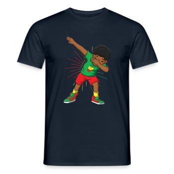 Dab Kid Celebrate Juneteenth Black History - Men's T-Shirt - navy - Front - AI Model Male 178 light (178cm)