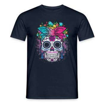 Fantastischer Muertos Drip Rave Music Party Techno Beat - Männer T-Shirt - Navy - Vorne - AI Model Male 178 light (178cm)