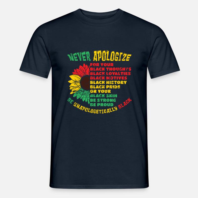 Unapologetisch Schwarze Geschichte Juneteenth - Männer T-Shirt - Navy