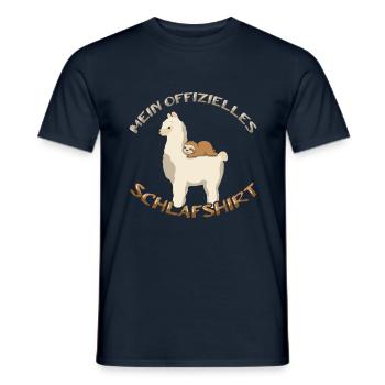 Mein Offizielles Schlafshirt Faulenzer - Männer T-Shirt - Navy - Vorne - AI Model Male 178 light (178cm)