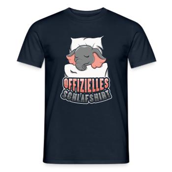 Mein Offizielles Schlafshirt Faulenzer - Männer T-Shirt - Navy - Vorne - AI Model Male 178 light (178cm)