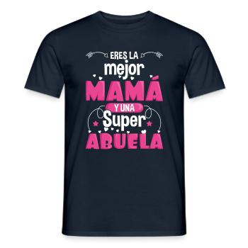 Mothers Day Retired Grandma Best Mom Super Grandma - Männer T-Shirt - Navy - Vorne - AI Model Male 178 light (178cm)