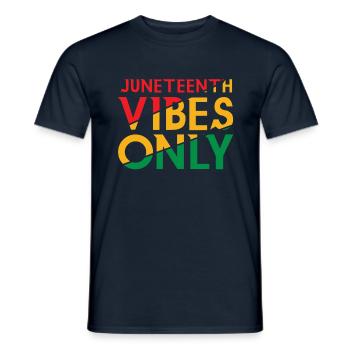 Celebrate Juneteenth Vibes Black History - Men's T-Shirt - navy - Front - AI Model Male 178 light (178cm)