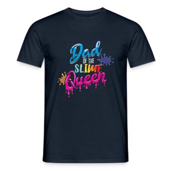 Dad Of Slime Kid Love Slime Lover Colorful Slime - Men's T-Shirt - navy - Front - AI Model Male 178 light (178cm)