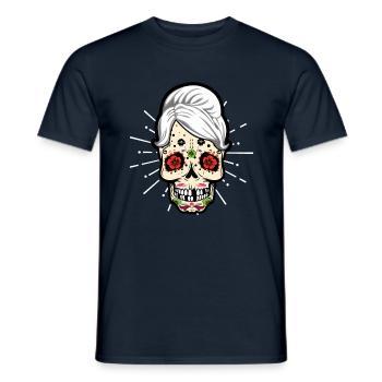 Grands-parents Maman Grand-mère Papa Día De Los Muertos - T-shirt homme - marine - Devant - AI Model Male 178 light (178cm)