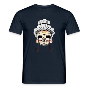 Maman Grands-parents Grand-mère Papa Día De Los Muertos - T-shirt homme - marine - Devant - AI Model Male 178 light (178cm)