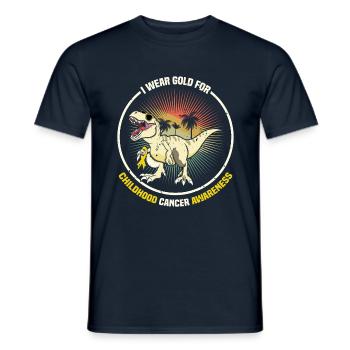 September Ribbon For Childhood Cancer Awareness - Men's T-Shirt - navy - Front - AI Model Male 178 light (178cm)