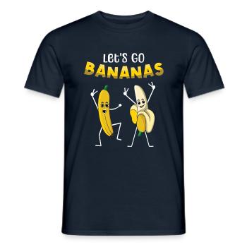 Frieden Lustige Banane Meme Lass uns Bananen gehen - Männer T-Shirt - Navy - Vorne - AI Model Male 178 light (178cm)