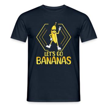 Tanzende lustige Banane Meme Lass uns gehen Banane - Männer T-Shirt - Navy - Vorne - AI Model Male 178 light (178cm)