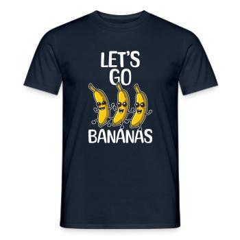 Süße Kawaii Lustige Banane Meme Lass uns gehen Banane - Männer T-Shirt - Navy - Vorne - AI Model Male 178 light (178cm)