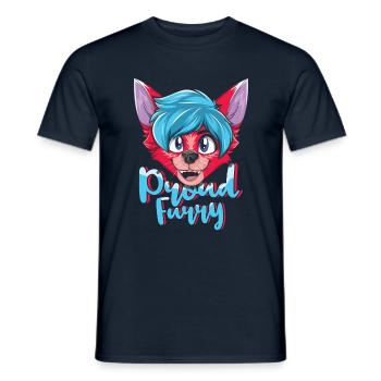 Stolzer pelziger Schwanz Ohr pelzige Person Cosplay cool - Männer T-Shirt - Navy - Vorne - AI Model Male 178 light (178cm)