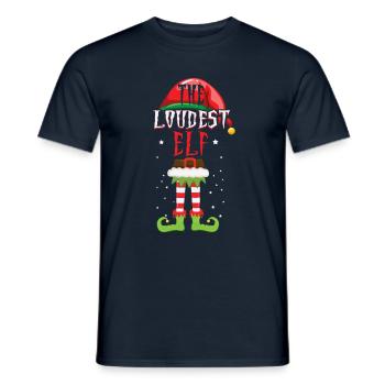 Der lauteste Elfen-Weihnachtsmann Winterurlaub Weihnachten - Männer T-Shirt - Navy - Vorne - AI Model Male 178 light (178cm)