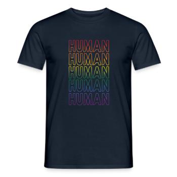 Rainbow Human Gay Pride LGBT Pride Month - Men's T-Shirt - navy - Front - AI Model Male 178 light (178cm)