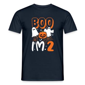 Kids Age 2 Birth Lazy Creepy Halloween - Men's T-Shirt - navy - Front - AI Model Male 178 light (178cm)