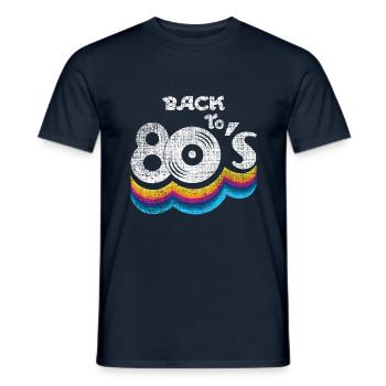 Back To 80s Carnival 80s Retro Party 1980 - Men's T-Shirt - navy - Front - AI Model Male 178 light (178cm)