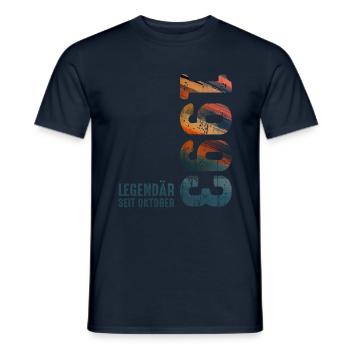 Since October 1993 Year 1993 Retro Vintage 1993 - Männer T-Shirt - Navy - Vorne - AI Model Male 178 light (178cm)