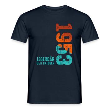 Vintage 1953 Since October 1953 Year 1953 Retro - Männer T-Shirt - Navy - Vorne - AI Model Male 178 light (178cm)