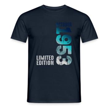 Cool Aesthetic 1953 Since 1953 October 1953 - Männer T-Shirt - Navy - Vorne - AI Model Male 178 light (178cm)
