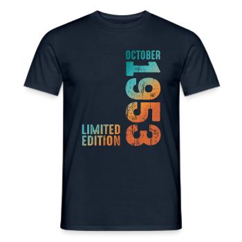 Retro Since October 1953 Retro Vintage 1953 - Männer T-Shirt - Navy - Vorne - AI Model Male 178 light (178cm)